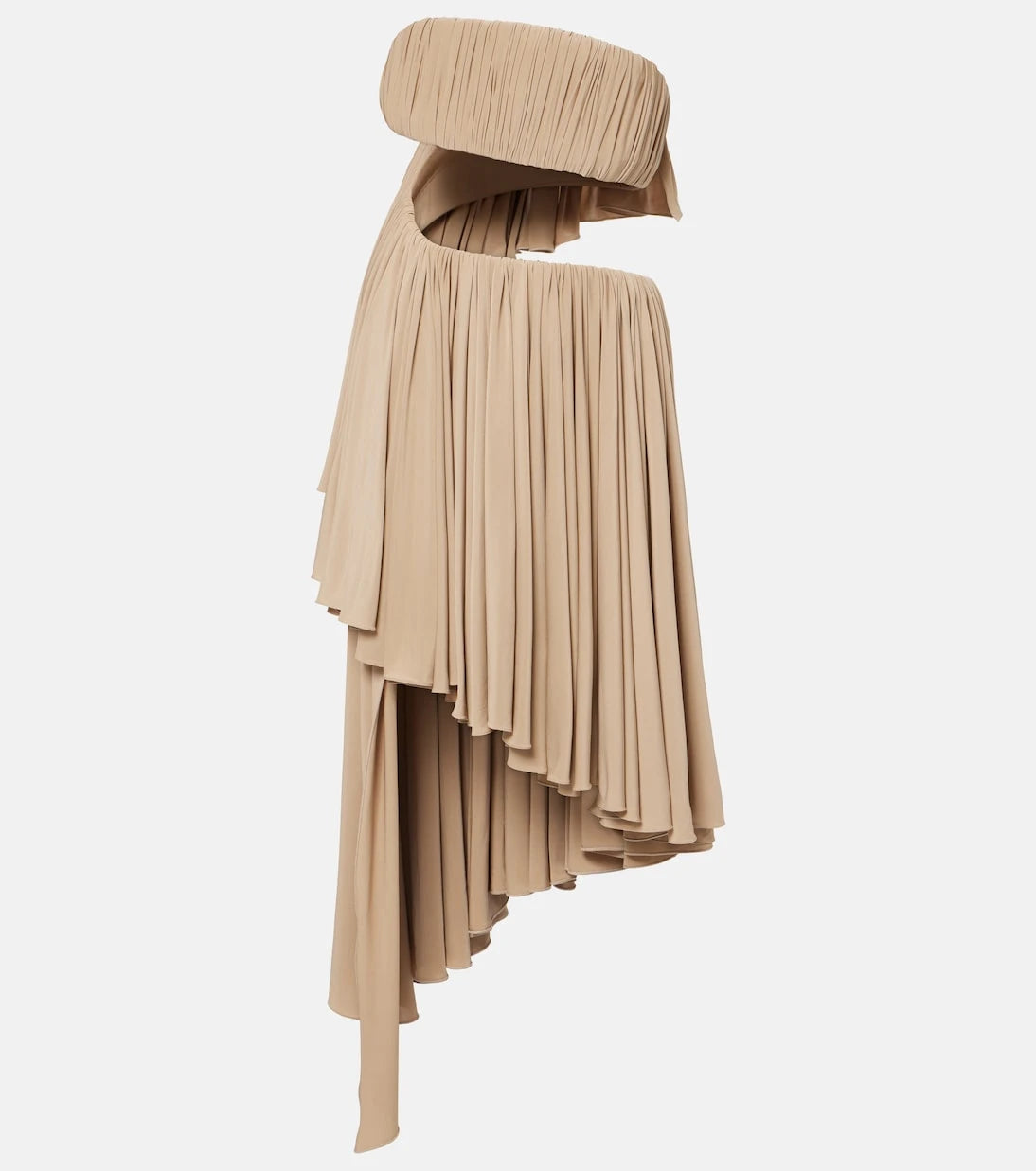 Alaïa - فستان جيرسيه بدون حمالات غير متماثل