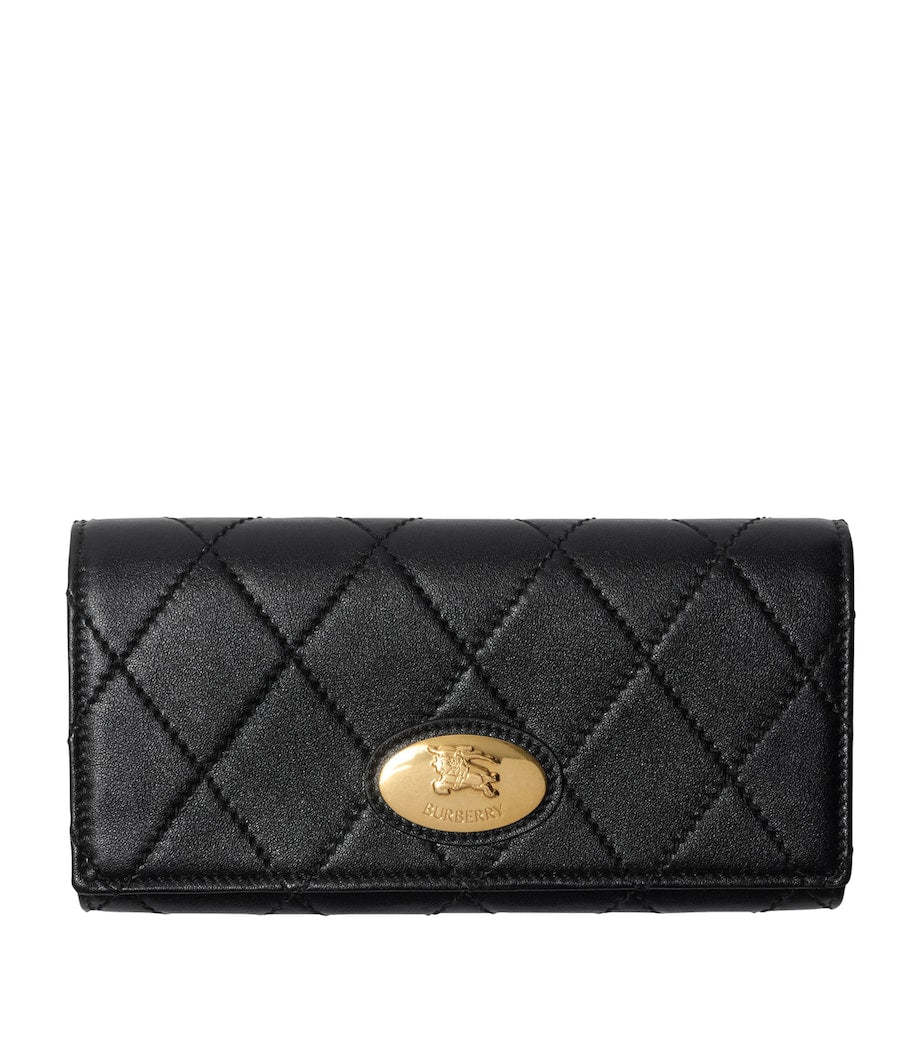 Black Leather Quilted Wallet