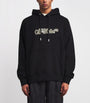 Off-White Black Cotton Cloudy Arrow Skate Logo Hoodie