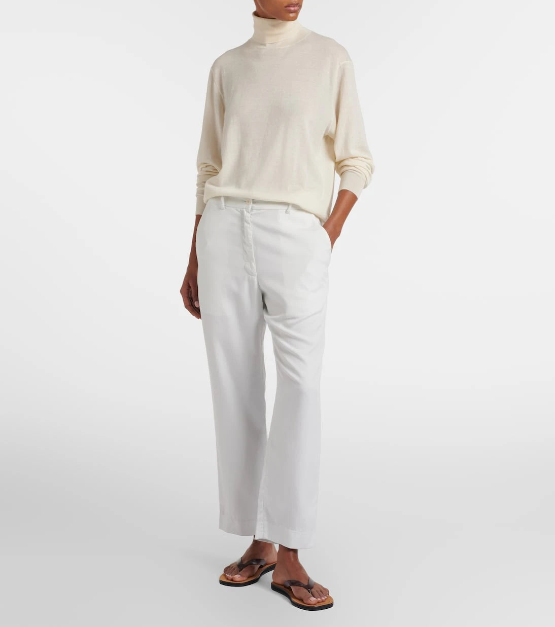 The Row - Cotton cropped straight pants