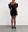 Carolina Herrera Stretch-Velvet Rosette Mini Dress