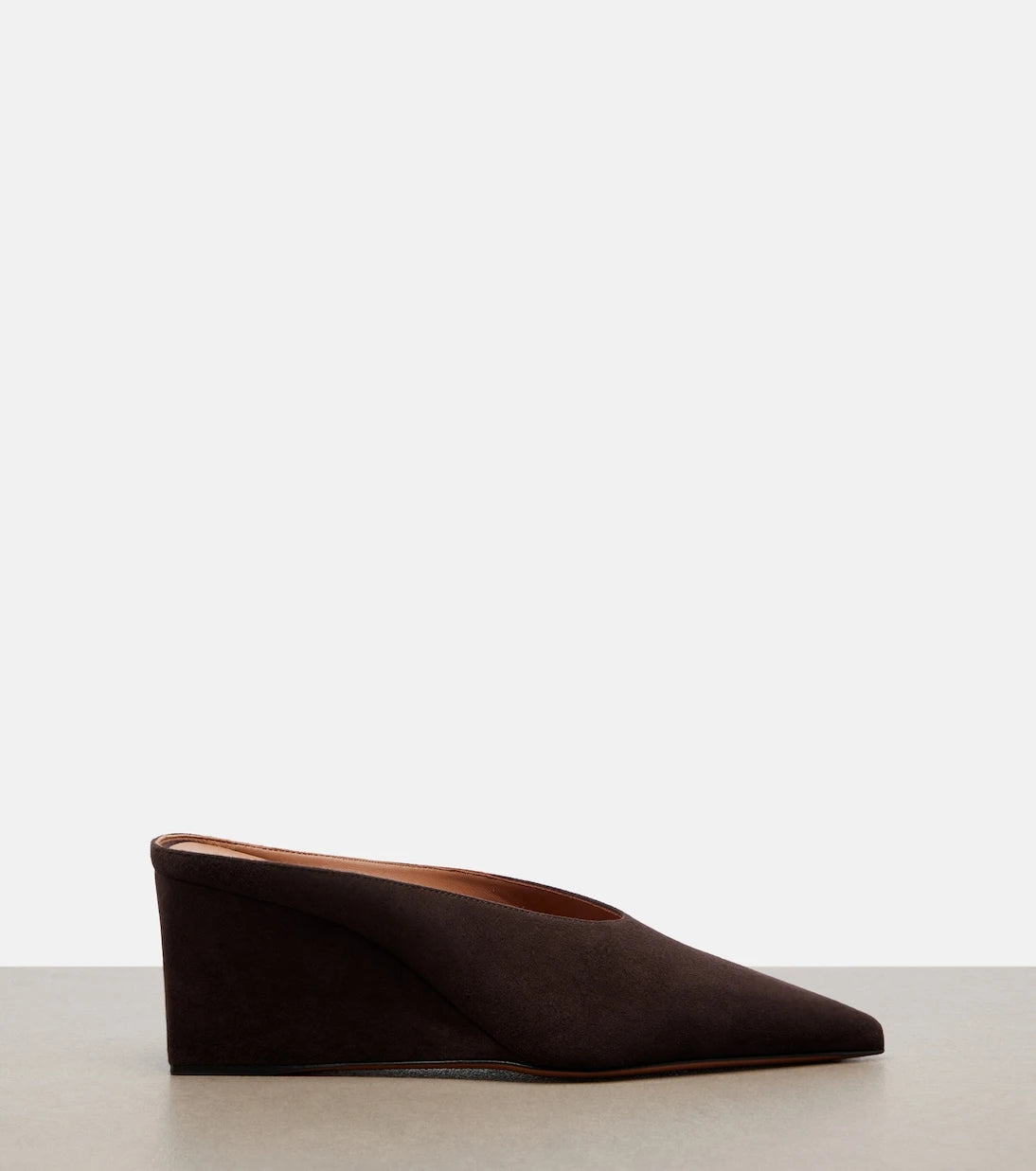 Alaïa - Cube suede wedge mules