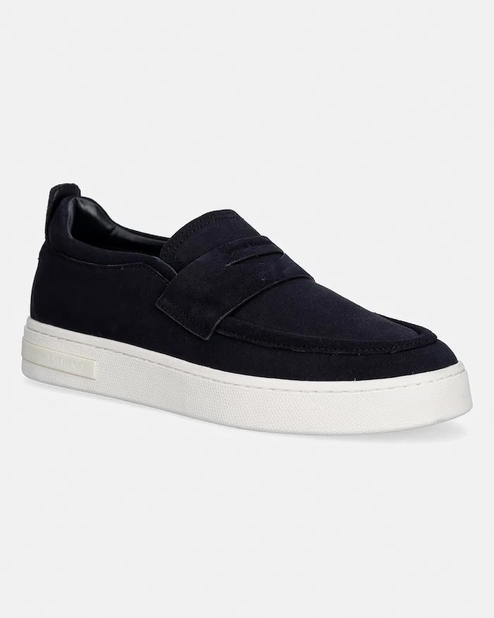 Armani Exchange Erkek Süet Mokasen