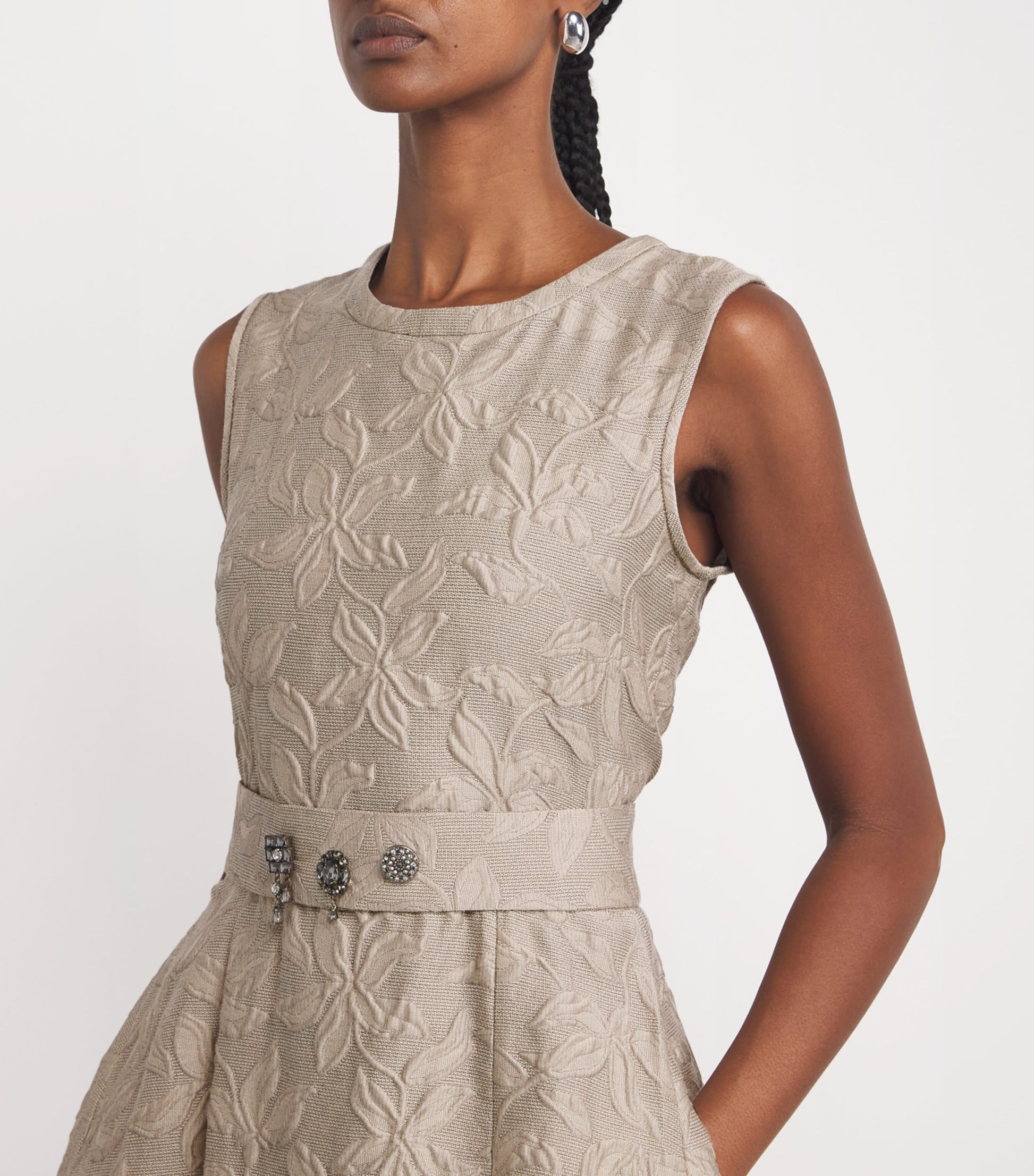 Max Mara Cotton-Blend Floral Dress