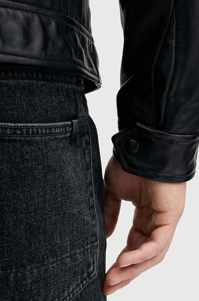 Кожено яке AllSaints LUCK JACKET
