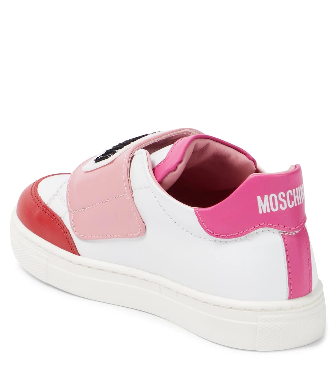 Moschino Kids - أحذية رياضية جلدية بشعار
