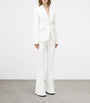 McQueen White Denim Single-Breasted Blazer