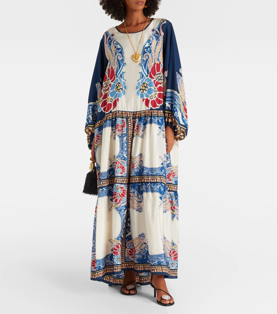 La DoubleJ - Vesta printed silk maxi dress