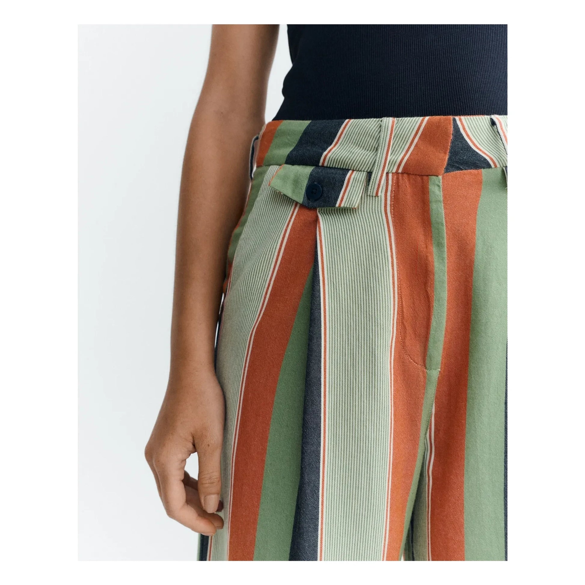 Thinking Mu - Pat Stripes Pants Organic cotton | Orange