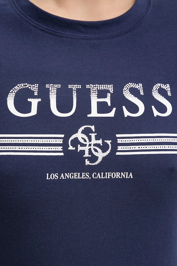 Guess pamuk ve elastanlı kadın tişört SIENA