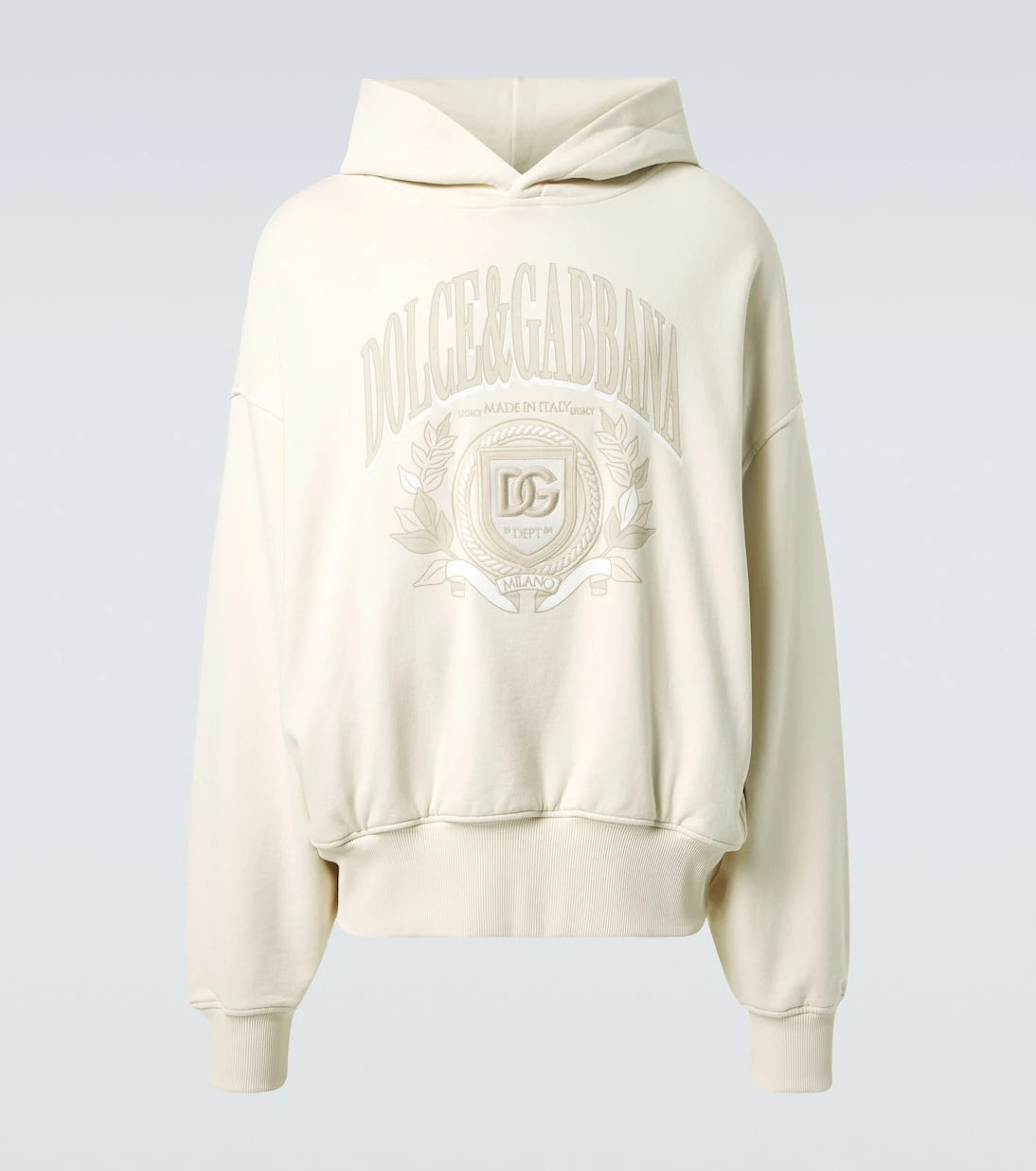 Dolce&Gabbana - Embroidered cotton jersey hoodie
