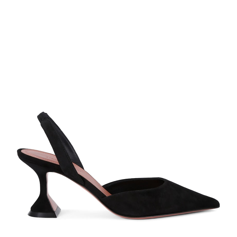 Black Suede Holli Slingback Pumps 70