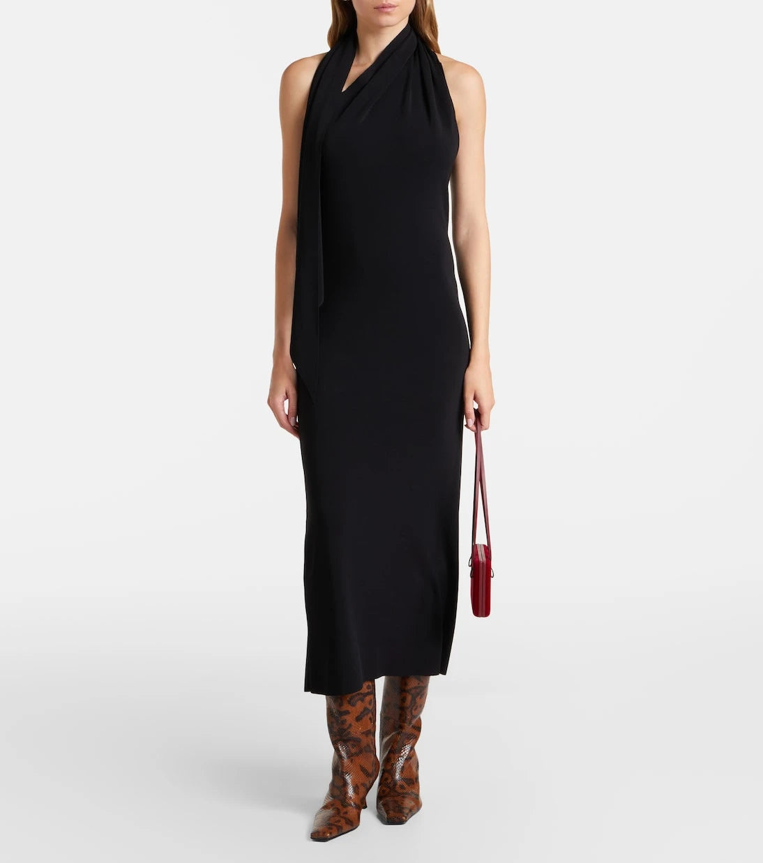 Proenza Schouler - Snake-effect leather knee-high boots