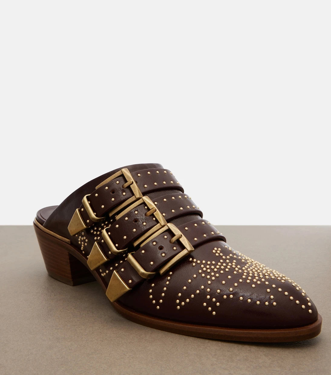 Chloé - Susan studded leather mules