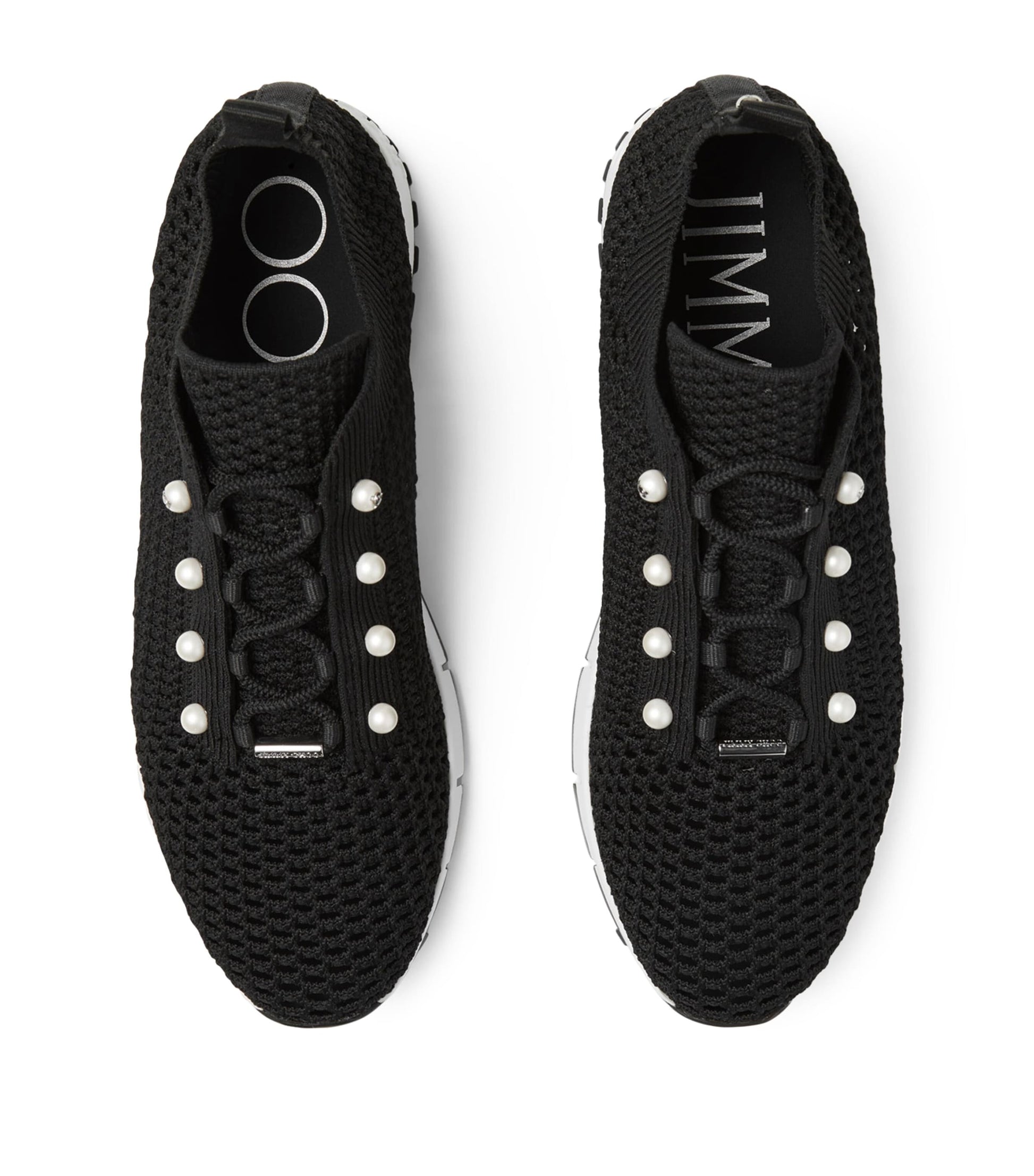 Jimmy Choo Black Embellished Veles Sneakers