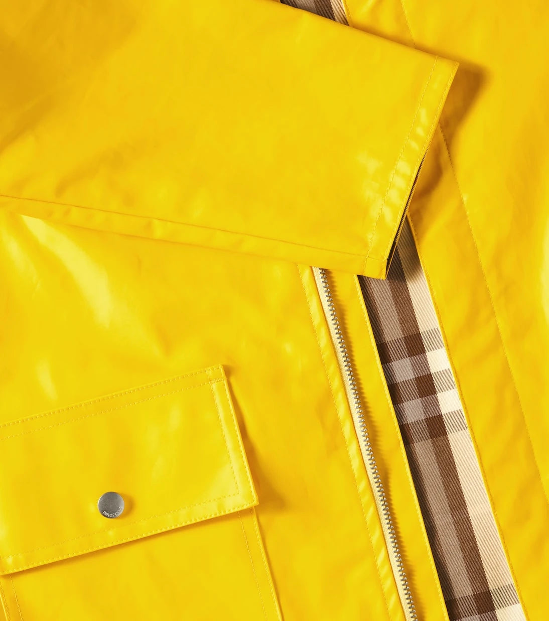 Burberry Kids - معطف واقٍ من المطر قطني بوجهين بنقشة مربعات بربري