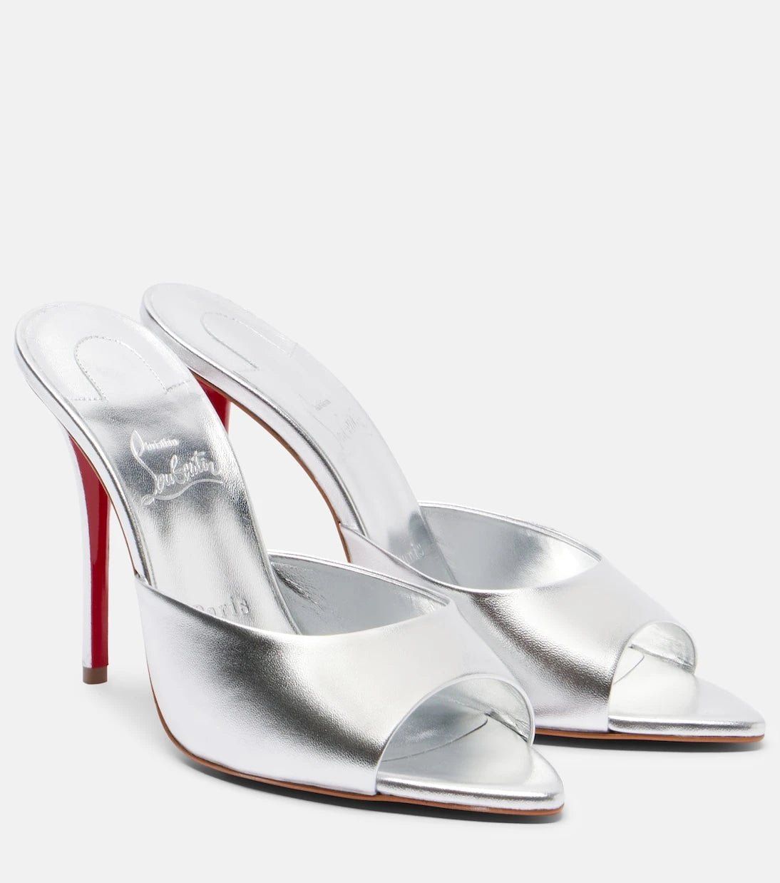 Christian Louboutin - Miss Z 100 metallic leather mules