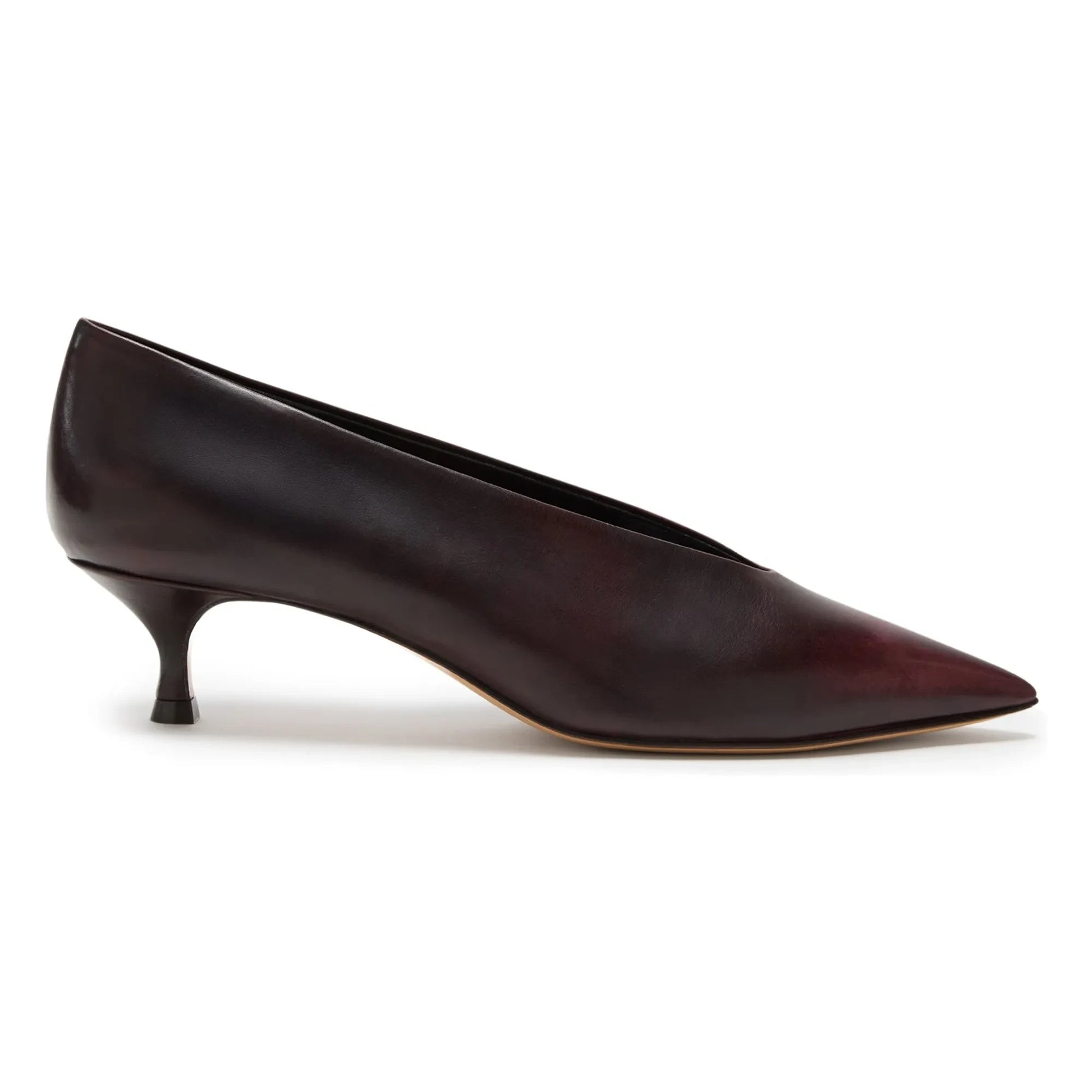Le Monde Beryl - Kitten leather pumps | Burgundy