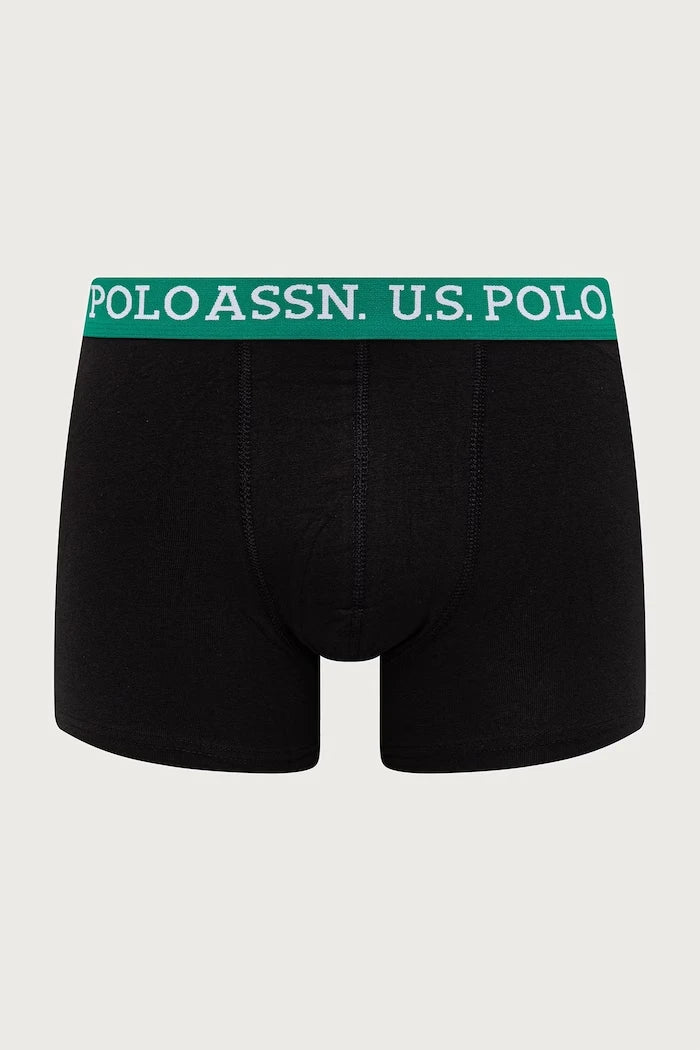 U.S. Polo Assn. erkek pamuklu dar boxer CONTRAST BRAND WAISTBAND 3'lü paket