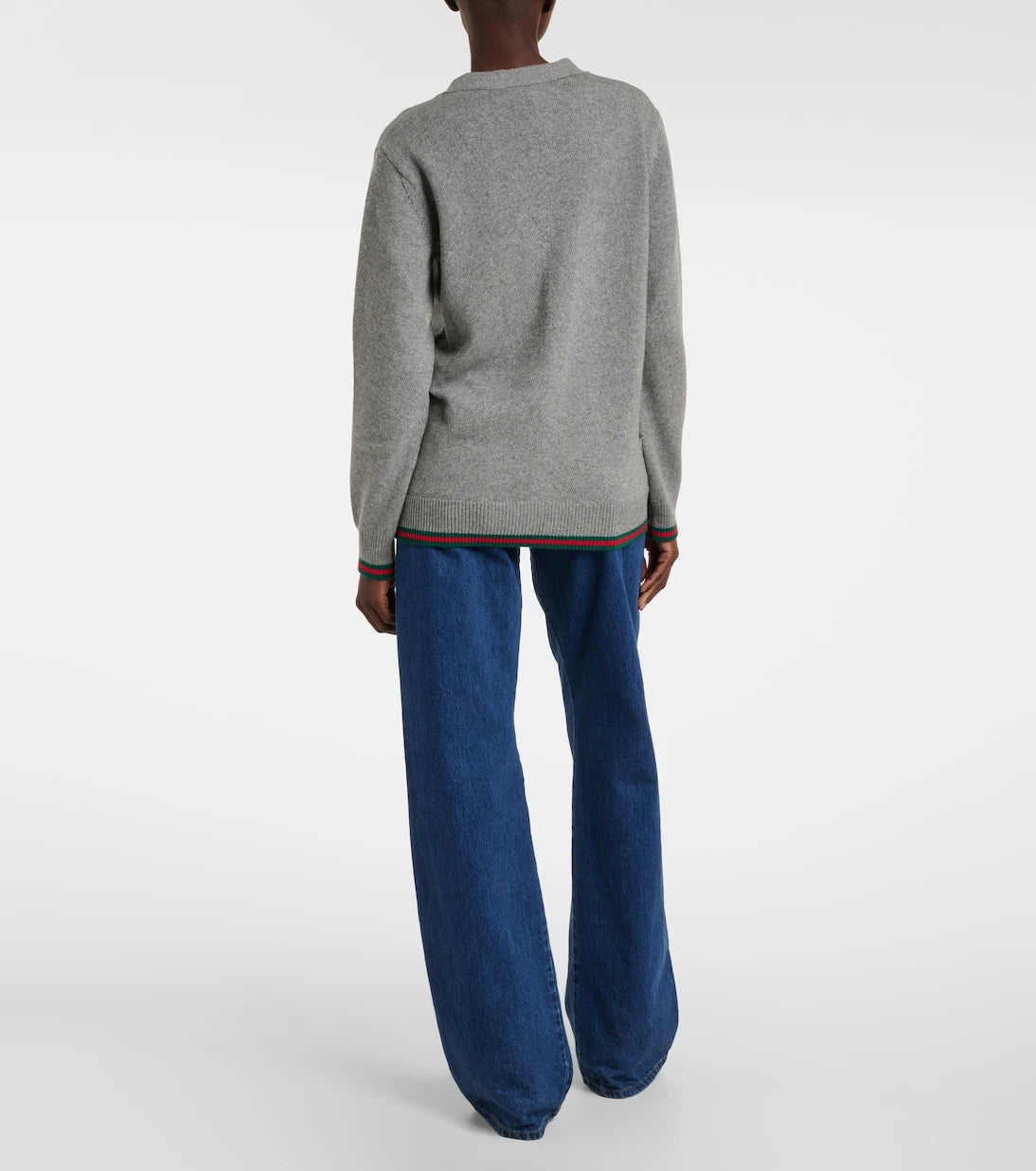 Gucci - Web wool and cashmere cardigan