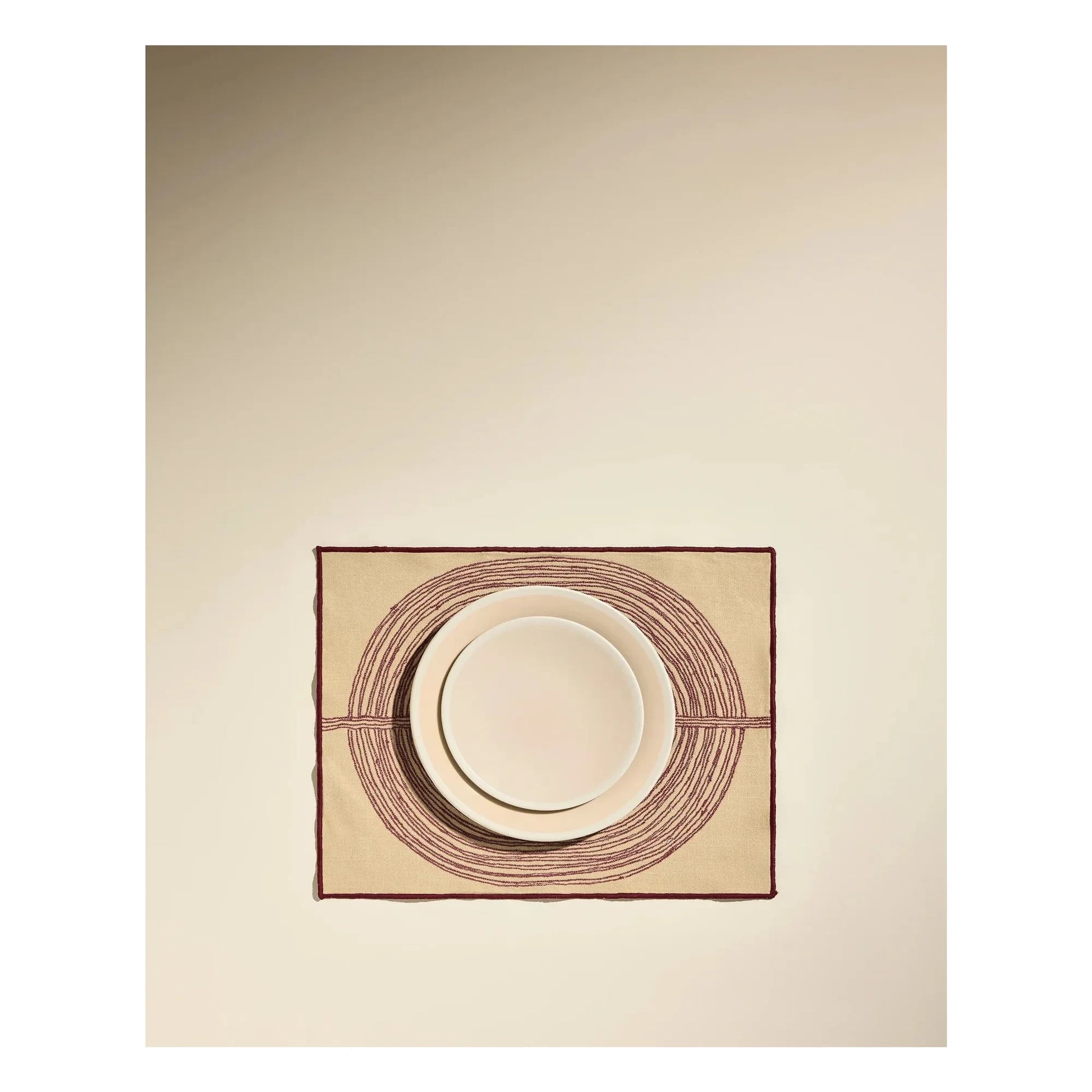 Maison Sarah Lavoine - Mirage embroidered placemat | Carmine red