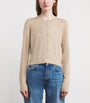 Beige Wool-Cashmere Moni Cropped Cardigan