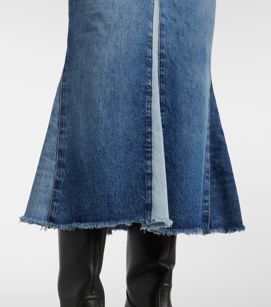 Polo Ralph Lauren - Deconstructed denim midi skirt