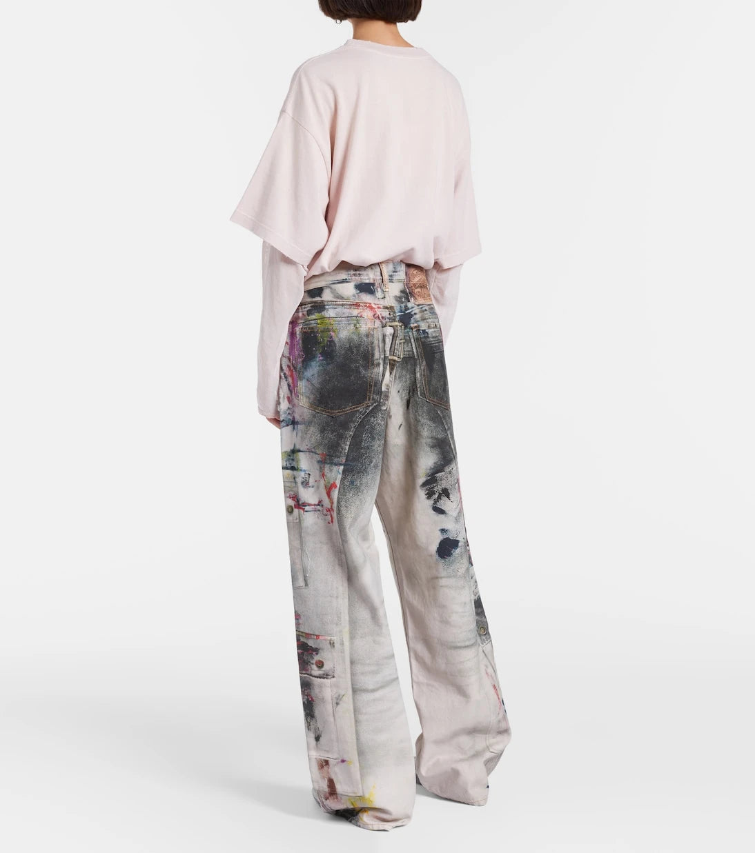 Acne Studios - جينز واسع الساق بتصميم الترومبلوي "1981"
