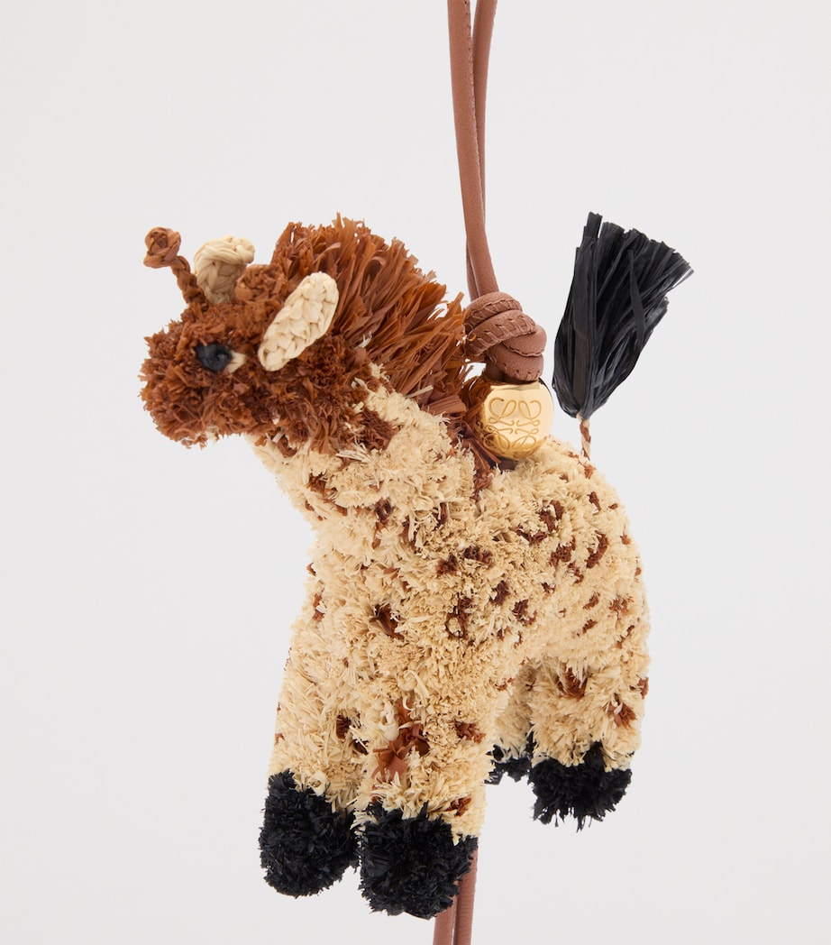 LOEWE Brown x Paula's Ibiza Raffia Giraffe Charm