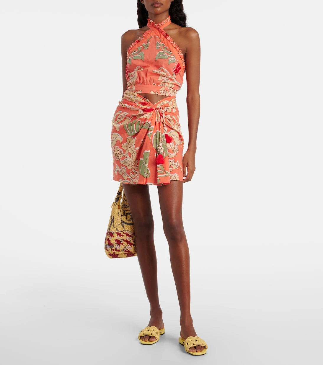 Poupette St Barth - Suma printed cotton crop top