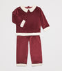 Velvet Christmas T-shirt and Trousers Set (9-24 Months)