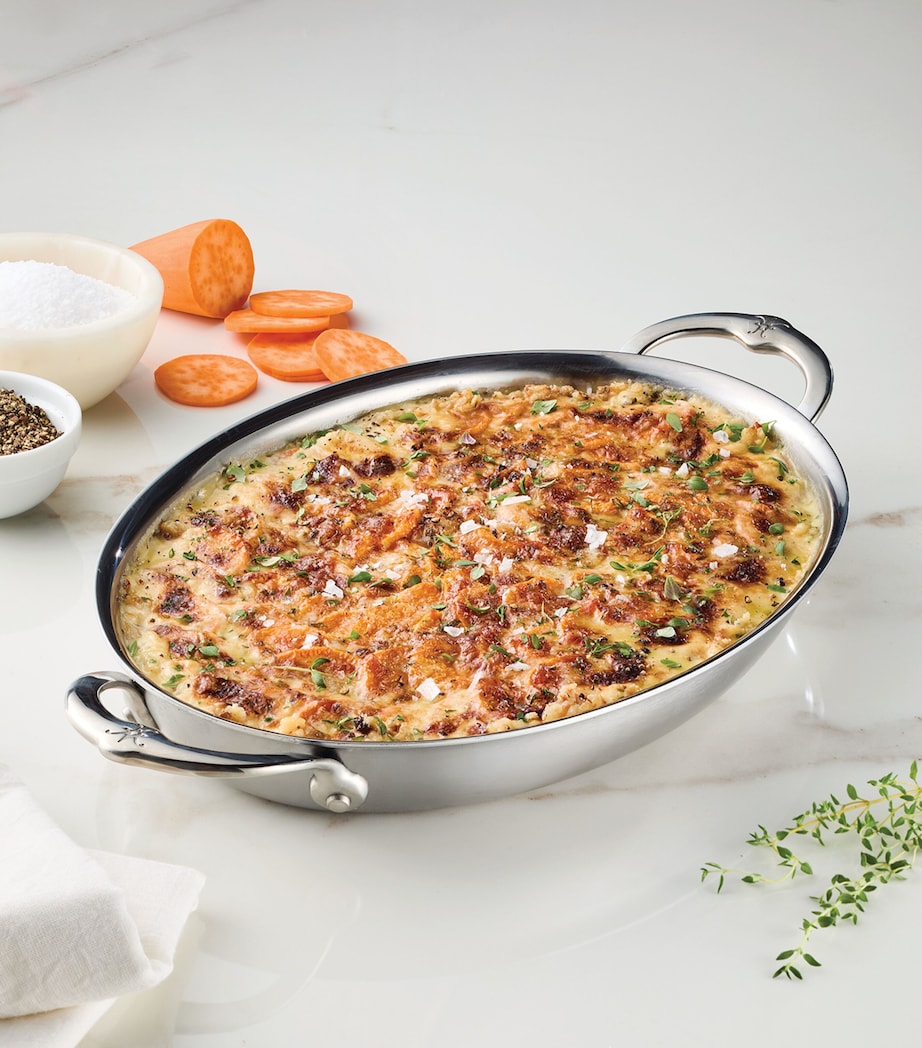 Stainless Steel Oval Au Gratin Dish (41cm)