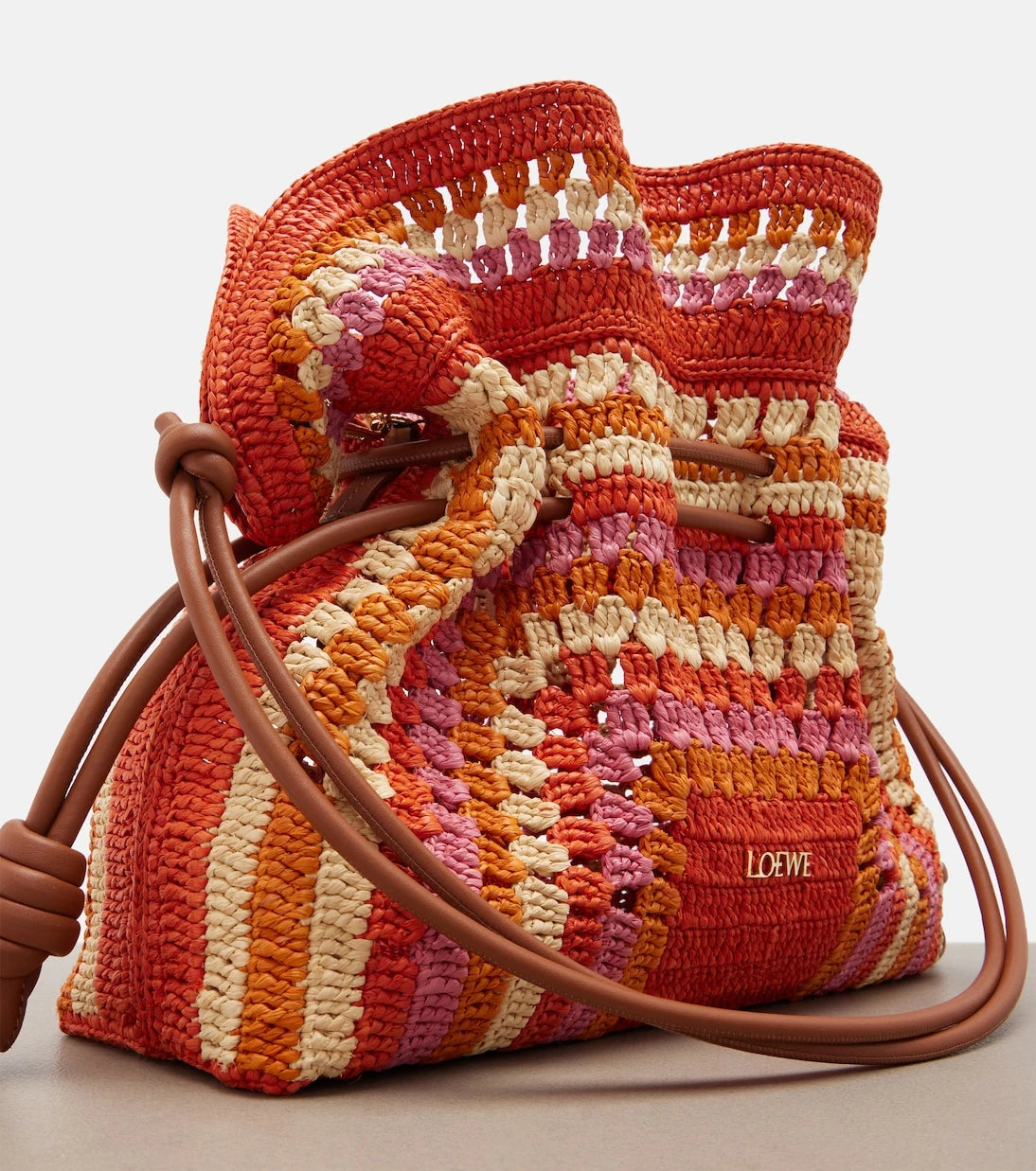 Loewe - Paula's Ibiza Flamenco Medium raffia clutch