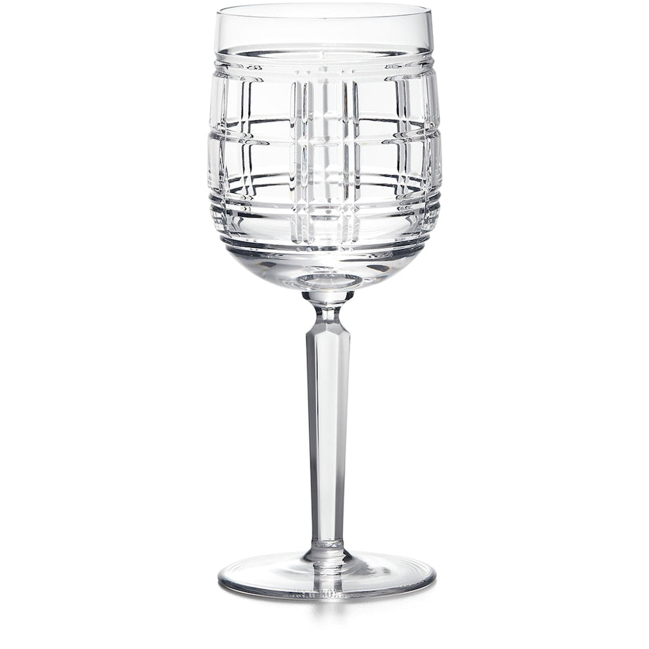 Hudson Plaid Red Wine Glass