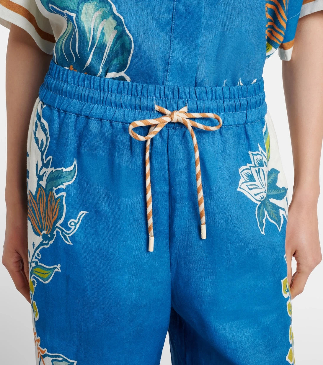 Alémais - Luda floral linen palazzo pants