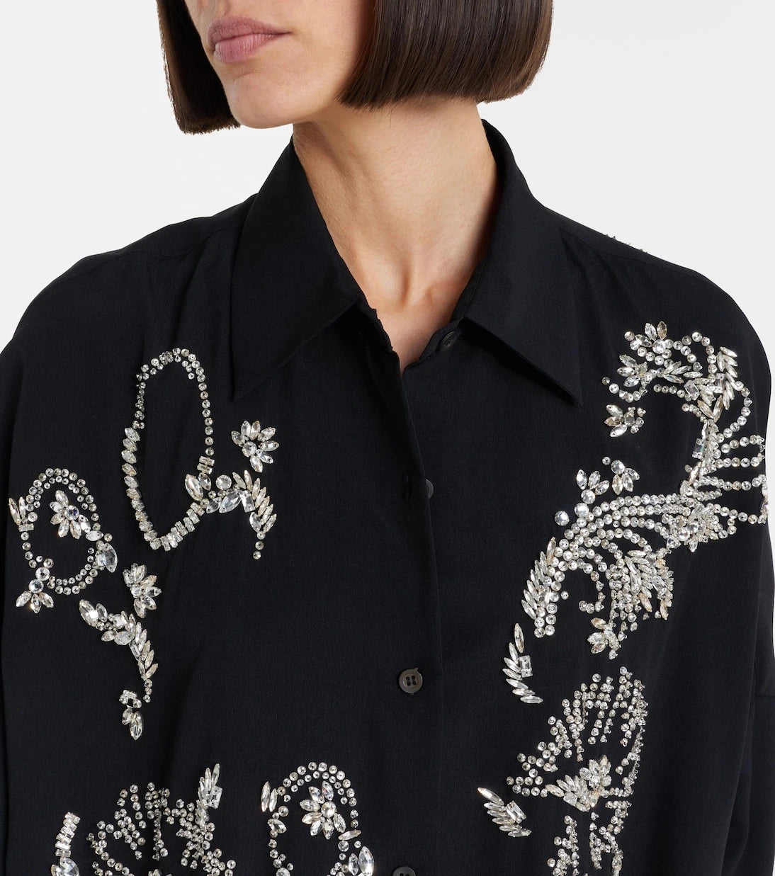 Dries Van Noten - Oversized embellished shirt