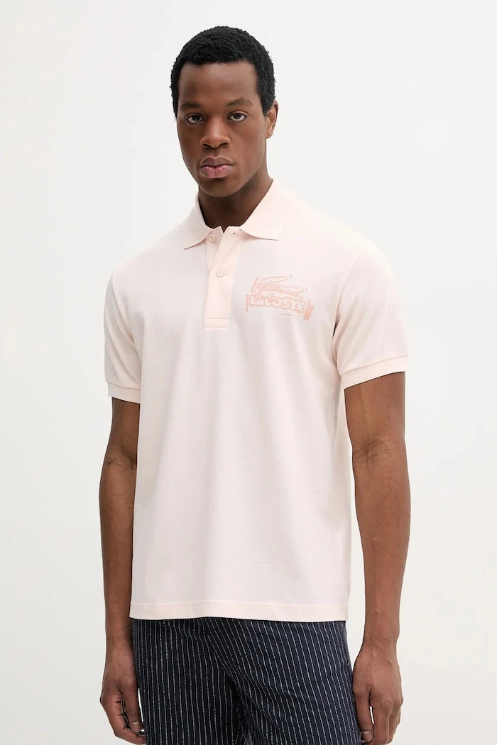 Памучна тениска с яка Lacoste