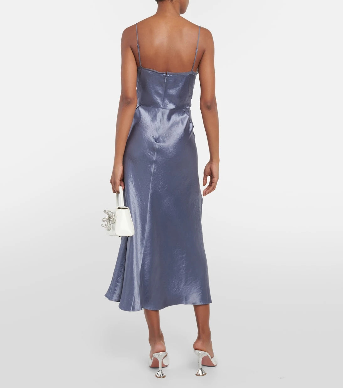 Vince - Satin and organza slip dress