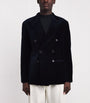 Velvet Double Breasted Blazer NAVY