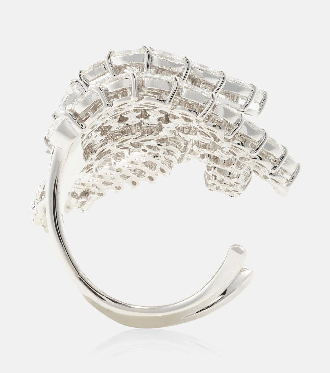 Yeprem - Y-Not 18kt white gold ring with diamonds