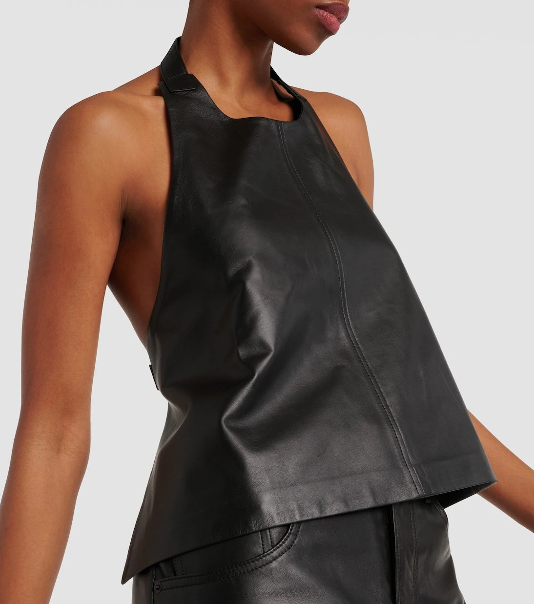 Wardrobe.NYC - Halterneck leather top
