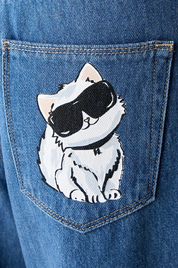 Karl Lagerfeld дънки wide leg дамски IKON