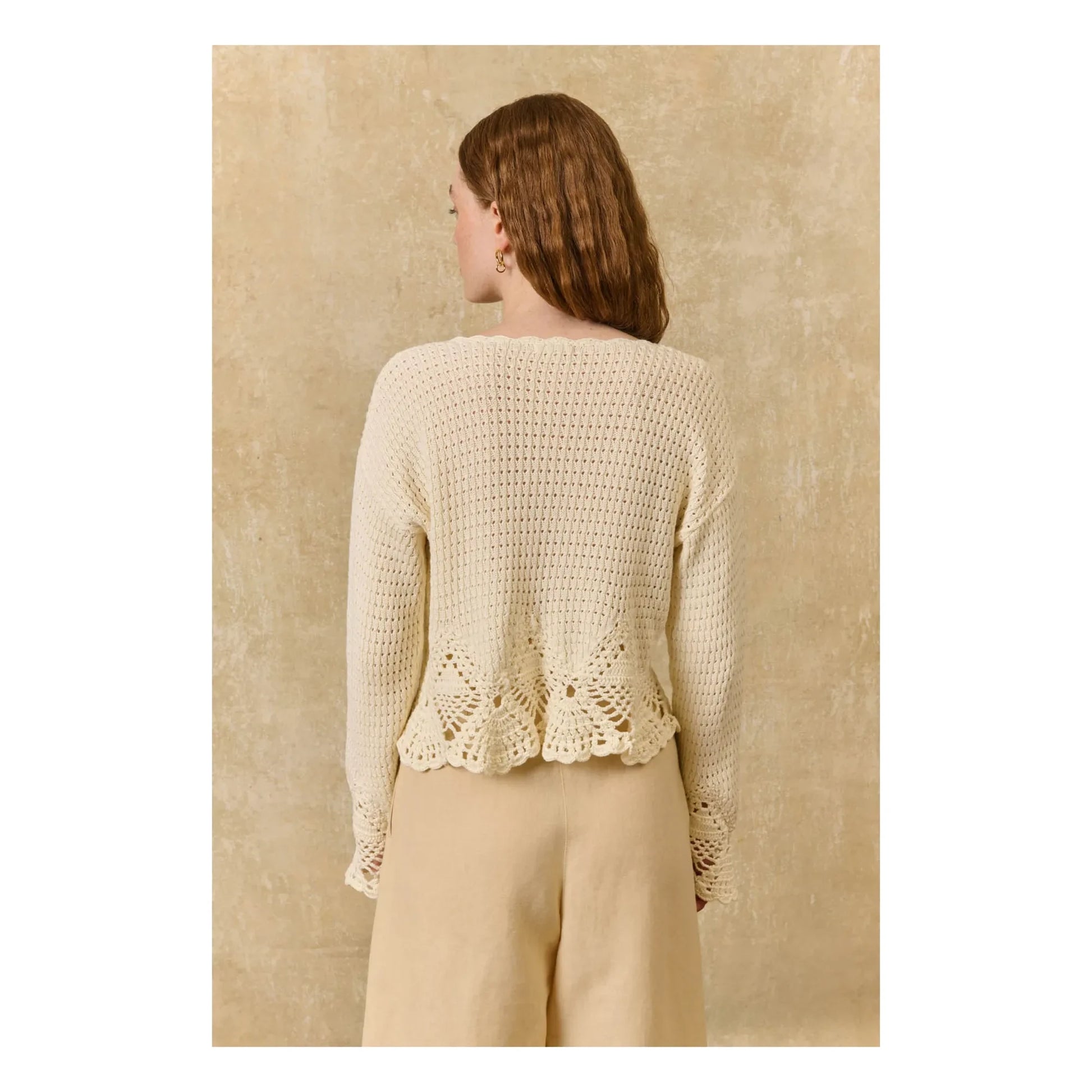 Louise Misha - Molya Cotton Cardigan | Cream