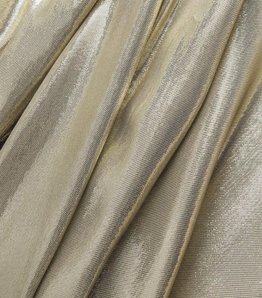 SASUPHI Gold Silk-Blend Francesca Maxi Dress