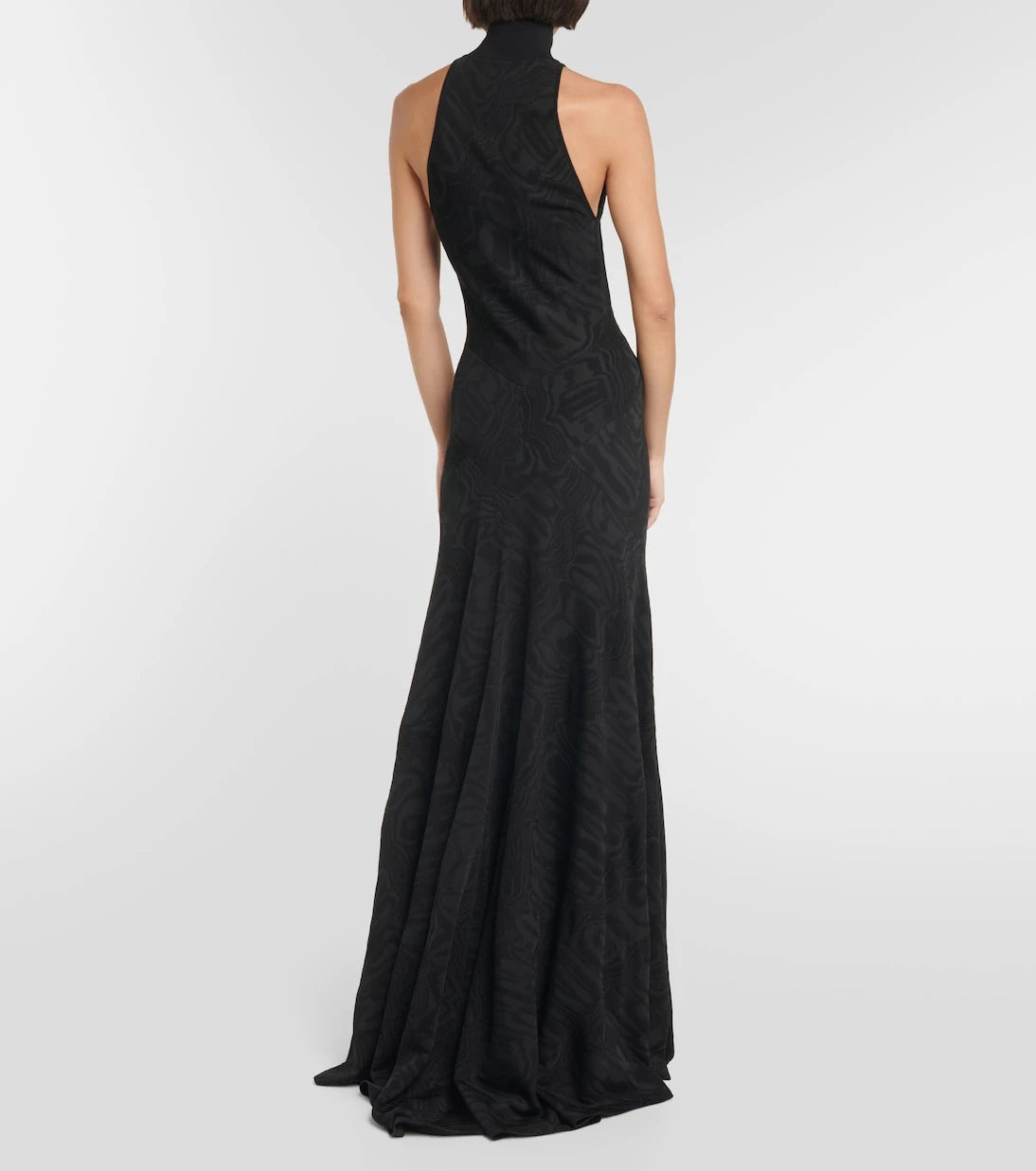 Alaïa - Patterned turtleneck gown