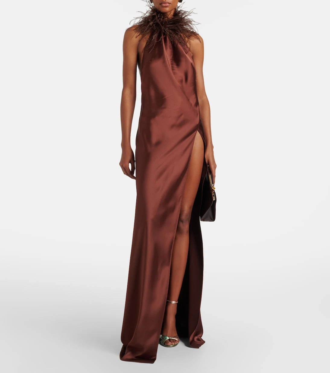 Gianvito Rossi - Metallic leather slingback sandals