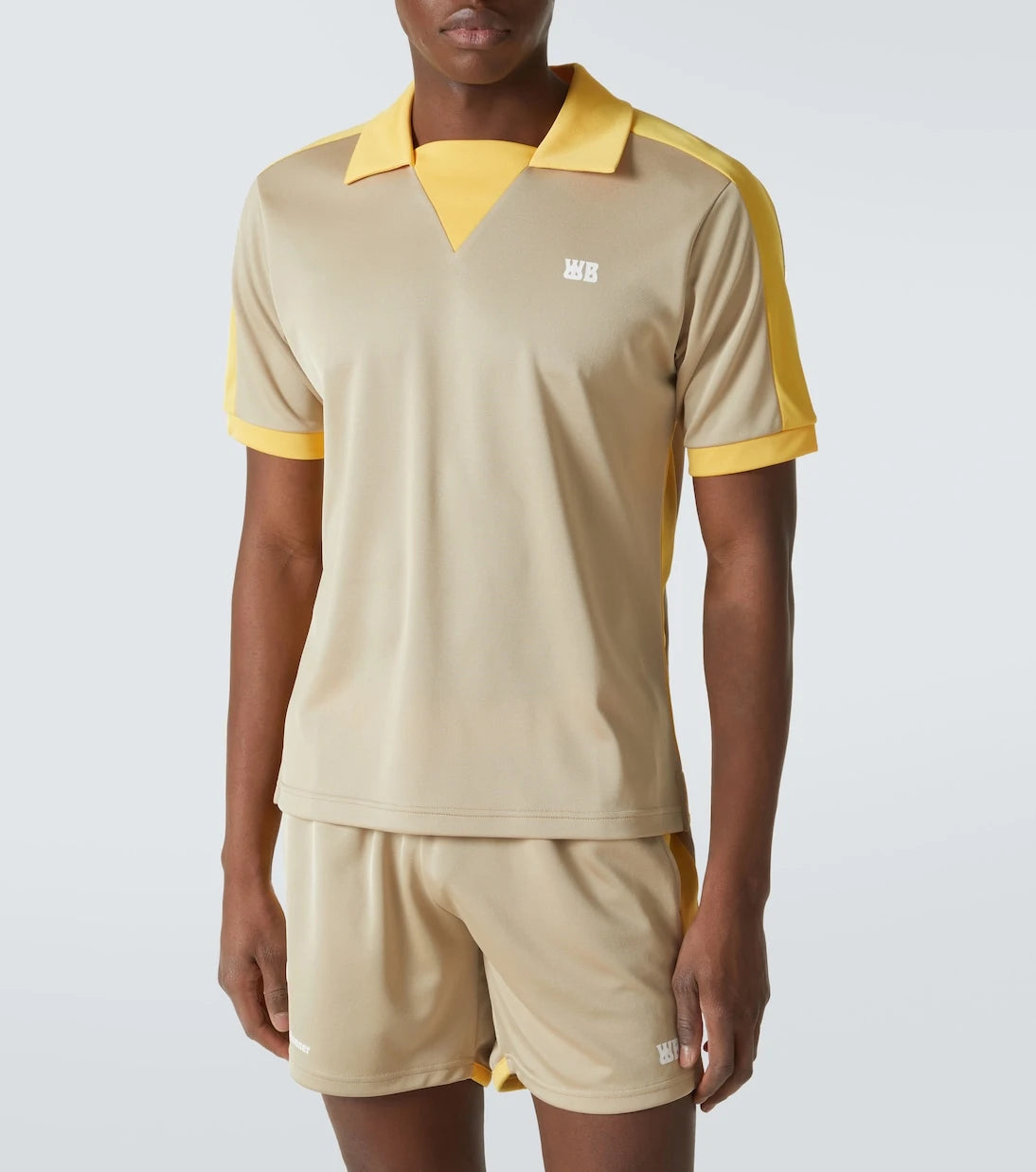 Wales Bonner - Logo colorblocked polo shirt