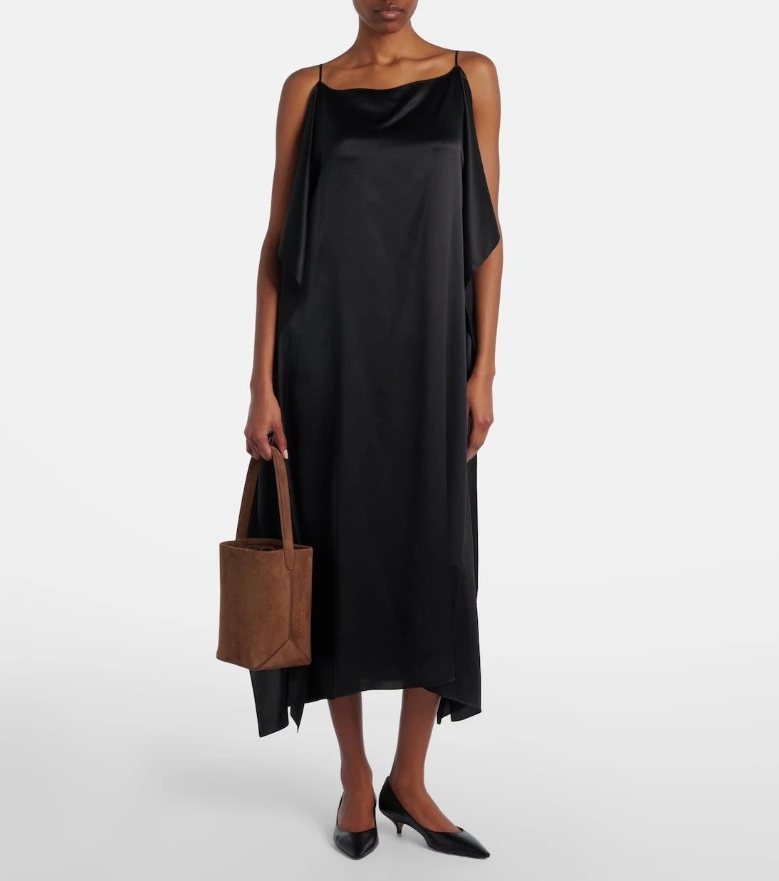 The Row - Park Edge N/S Small suede tote bag