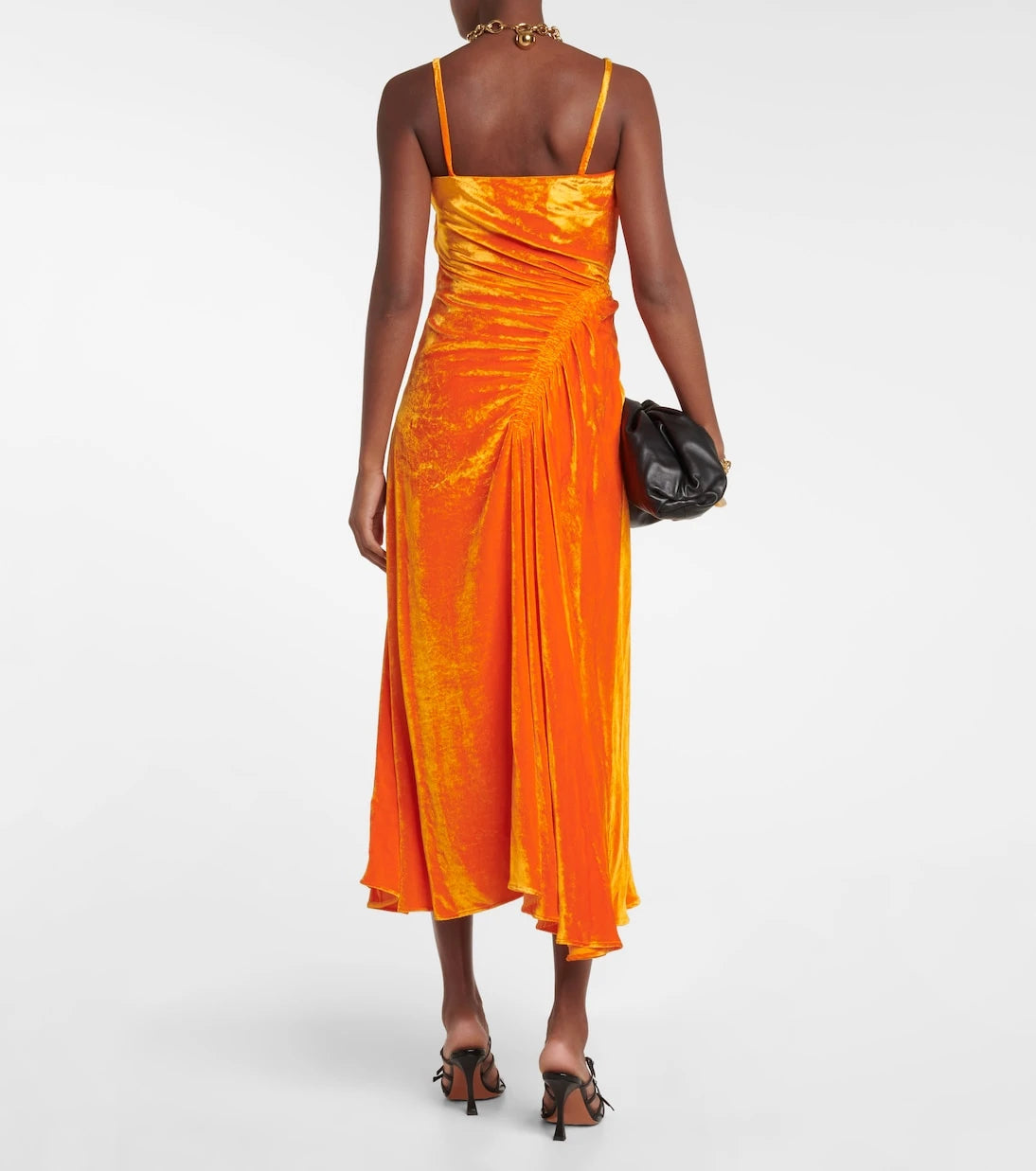 Proenza Schouler - Ruched velvet midi dress