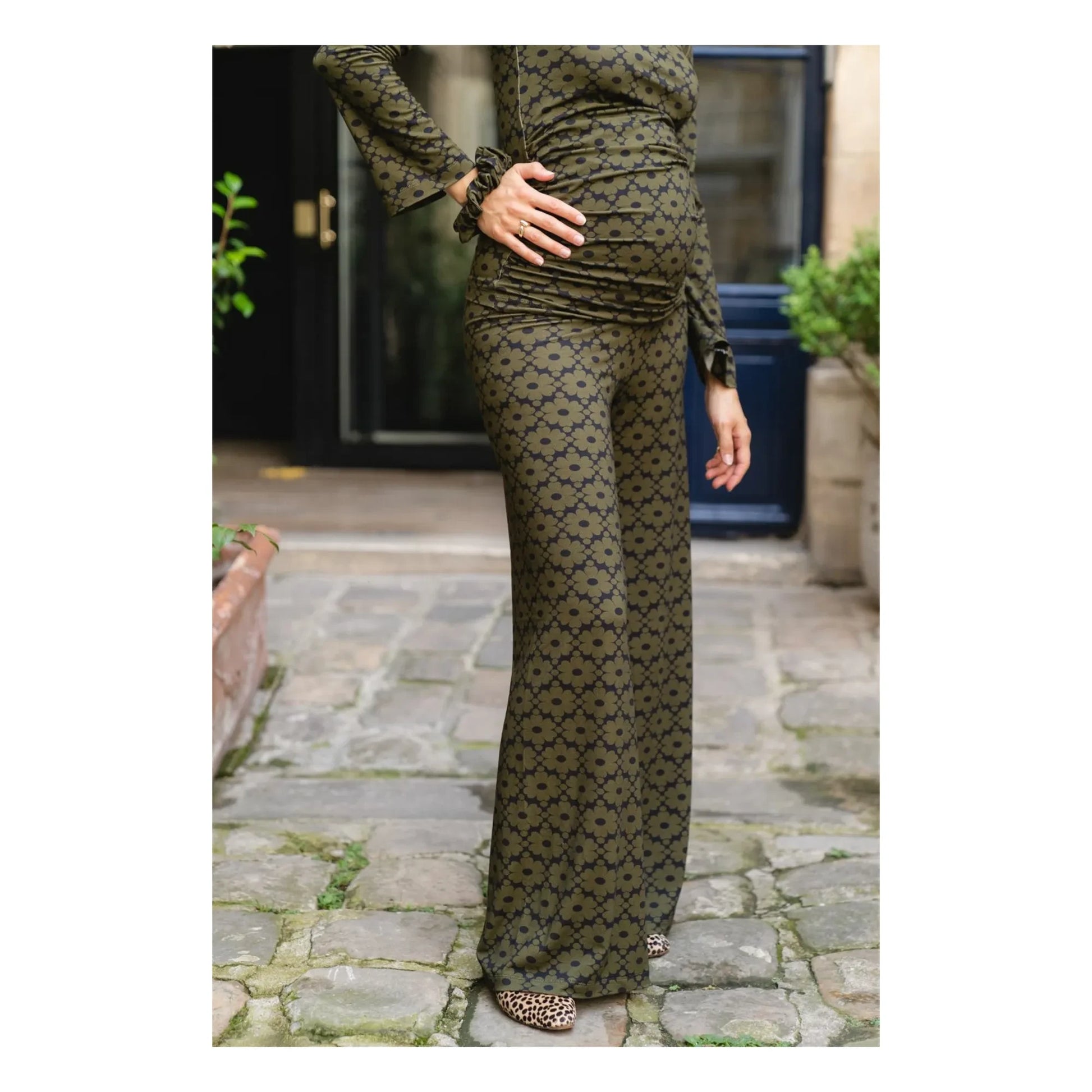 Paloma Collection - Andrea Seventies Pregnancy Pants | Khaki